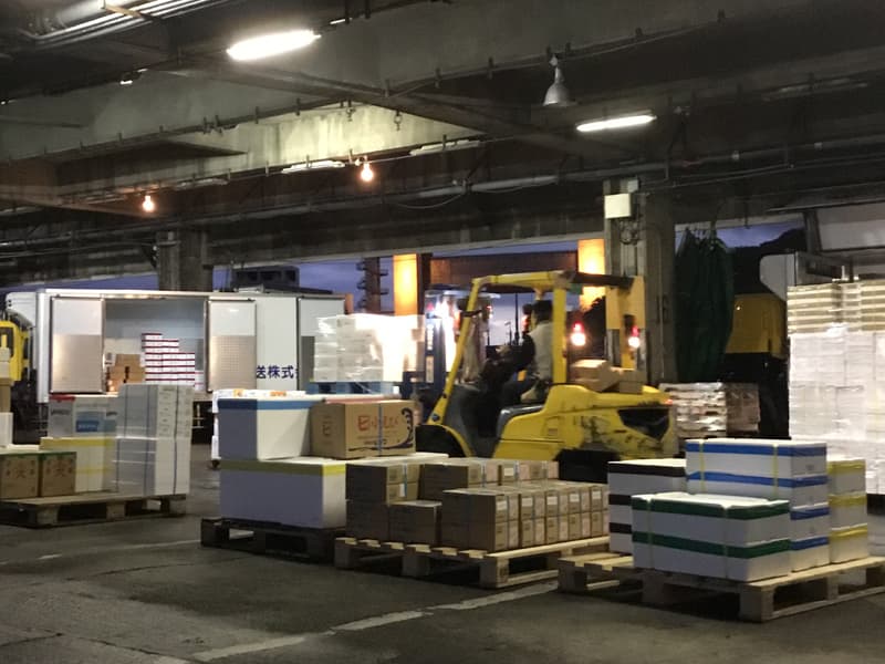 冷凍マグロの出荷